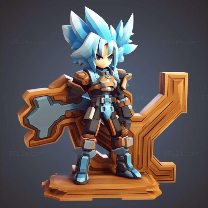 Games (st Azure Striker Gunvolt Striker Pack 3, GAMES_11811) 3D models for cnc