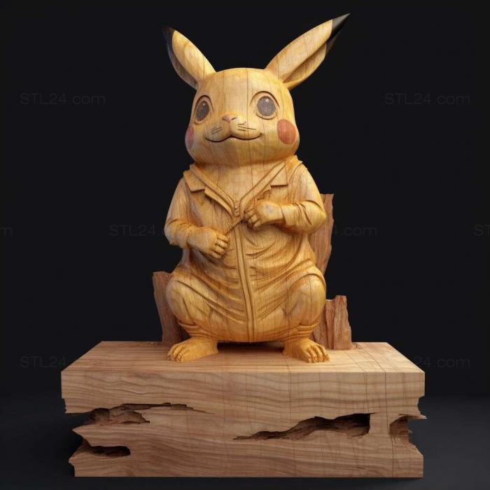 Games (st Pokmon Paparazzi Photo Op Pikachufrom Pokemon 3, GAMES_13167) 3D models for cnc