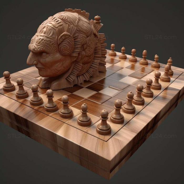 Games (Brain Games Chess 1, GAMES_13249) 3D models for cnc