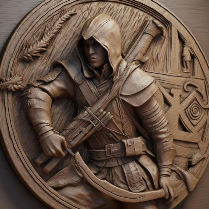 Игры (Assassins Creed III Освобождение HD 1, GAMES_13305) 3D модель для ЧПУ станка