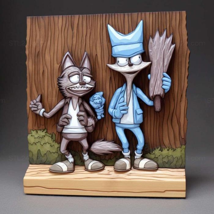 Games (Regular Show Mordecai and Rigby in 8 Bit Land 2, GAMES_13382) 3D models for cnc