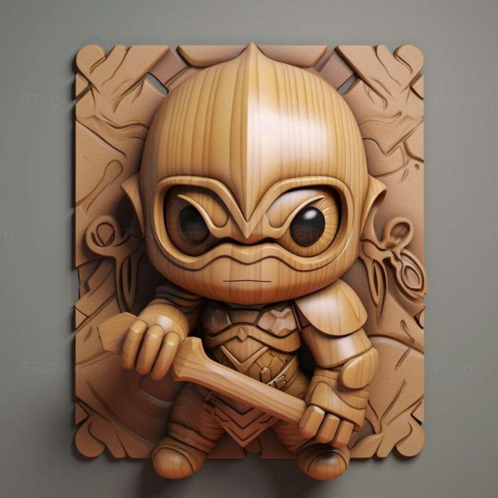 Games (Super Chibi Knight 1, GAMES_14085) 3D models for cnc