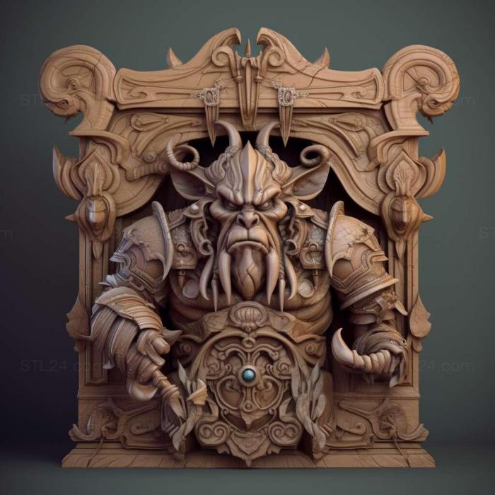 Игры (Боевая игра Warcraft III 1, GAMES_14957) 3D модель для ЧПУ станка