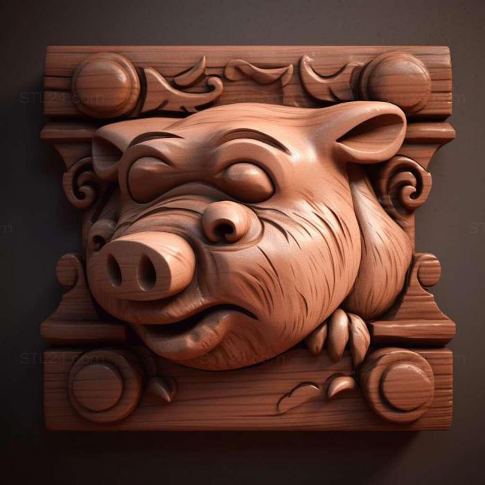 Games (Squishy the Suicidal Pig 1, GAMES_1721) 3D models for cnc