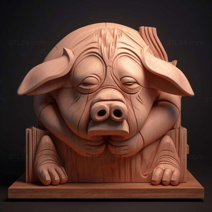 Games (Squishy the Suicidal Pig 2, GAMES_1722) 3D models for cnc