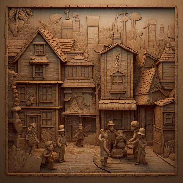 Games (Professor Layton and the Curious Village 4, GAMES_17948) 3D models for cnc