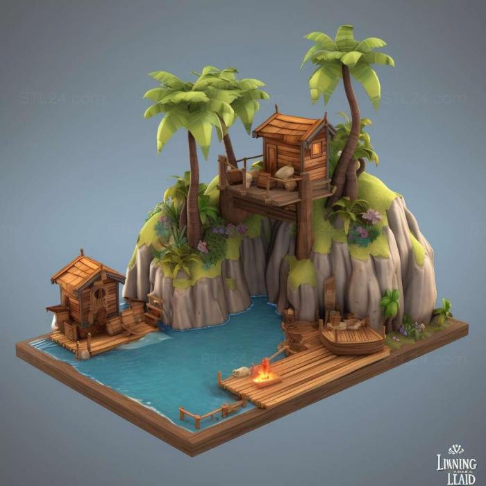 Игры (The Sims 4 Островная жизнь 4, GAMES_18688) 3D модель для ЧПУ станка