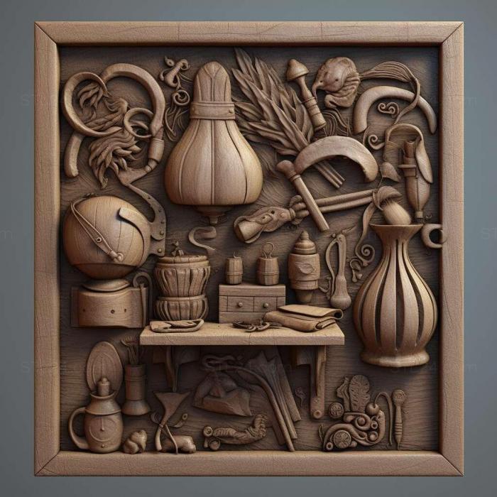 Games (Alchemy Potions lessons 2, GAMES_19102) 3D models for cnc