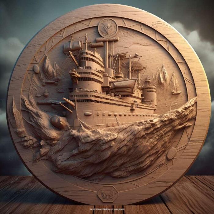 Игры (Легенды World of Warships 4, GAMES_2004) 3D модель для ЧПУ станка