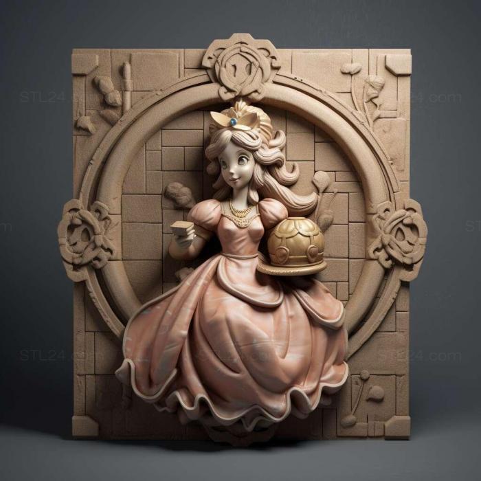 Games (Princess Peach from Super Mario 1, GAMES_21357) 3D models for cnc