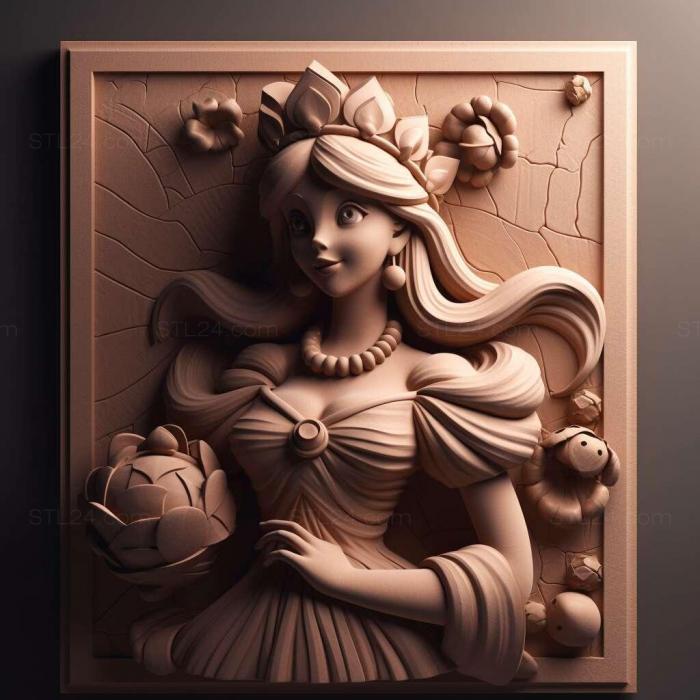 Games (Princess Peach from Super Mario 3, GAMES_21359) 3D models for cnc