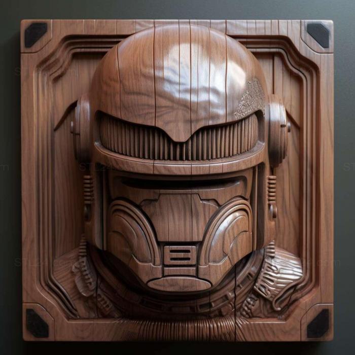 Games (st ROBOCOP HELMETLESS INSPIRITED 4, GAMES_2164) 3D models for cnc