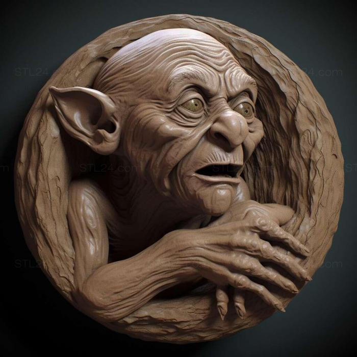Games (Lord of the Rings Gollum 3, GAMES_21907) 3D models for cnc