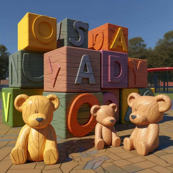 Games (ABC Cubes Teddys Playground 3, GAMES_23531) 3D models for cnc