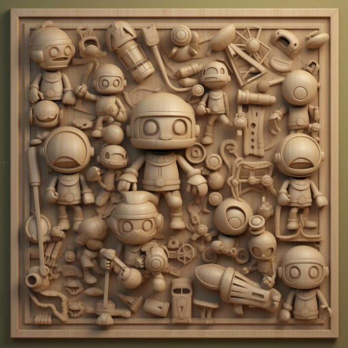 Игры (Фестиваль битв в прямом эфире Bomberman 3, GAMES_23547) 3D модель для ЧПУ станка