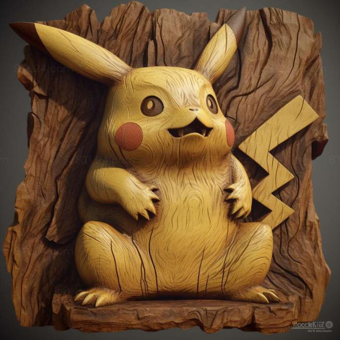 Games (Pikachu from Pokemon 3, GAMES_23779) 3D models for cnc