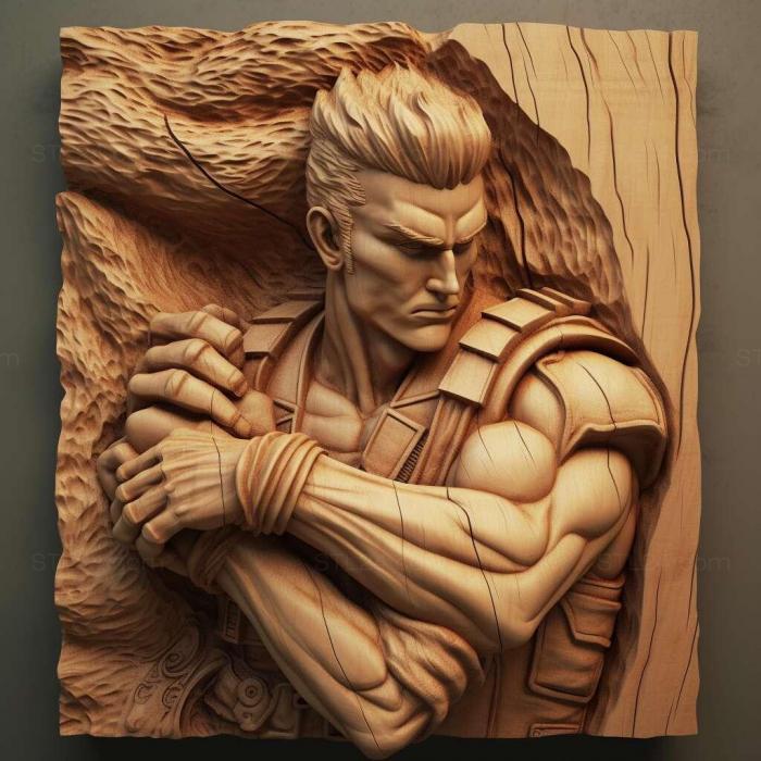 Games (Guile from Streetfighter 1, GAMES_23917) 3D models for cnc