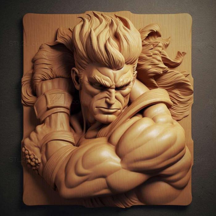 Games (Guile from Streetfighter 2, GAMES_23918) 3D models for cnc