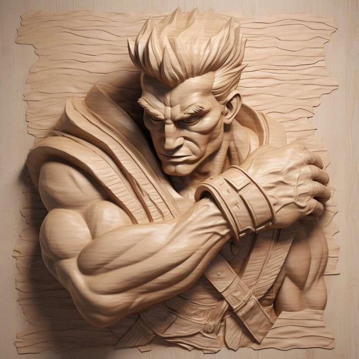Games (Guile from Streetfighter 4, GAMES_23920) 3D models for cnc
