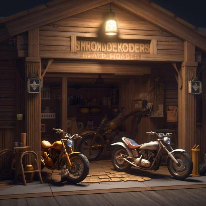 Games (Motorbike Garage Mechanic Simulator 4, GAMES_24432) 3D models for cnc