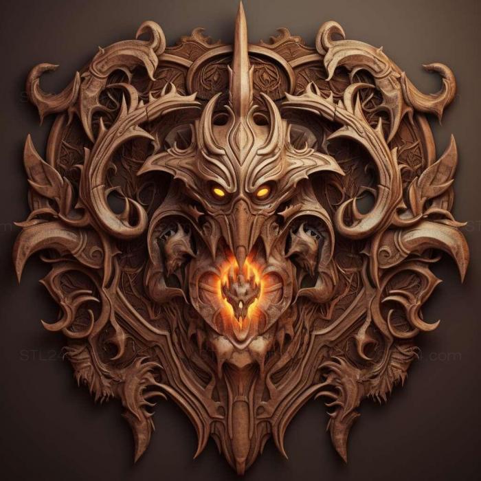 Игры (World of Warcraft Пылающий крестовый поход 4, GAMES_2448) 3D модель для ЧПУ станка
