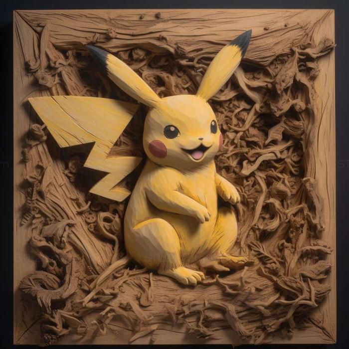 Games (Pikachus Goodbye Foreof Pikachufrom Pokemon 2, GAMES_24830) 3D models for cnc
