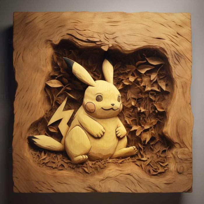 Games (Pikachus Goodbye Foreof Pikachufrom Pokemon 4, GAMES_24832) 3D models for cnc