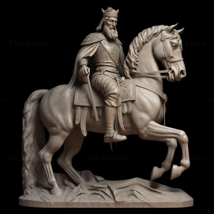 Games (The Equestrian Statue of Jan ika Prague 4, GAMES_25552) 3D models for cnc