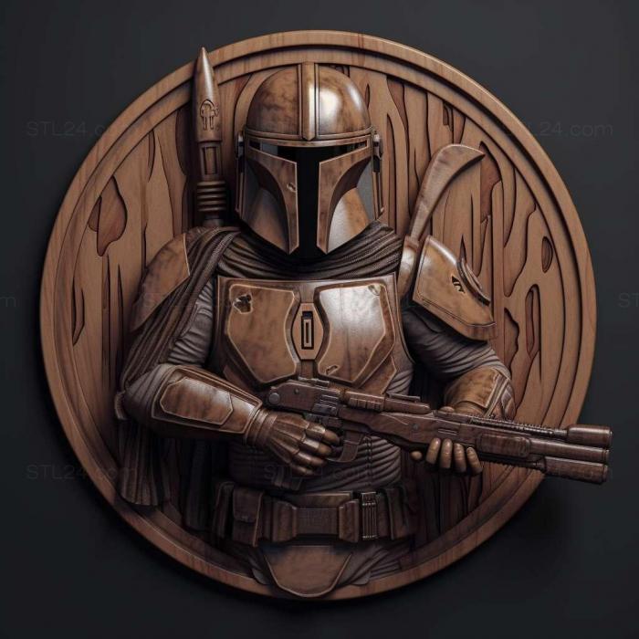 Games (st mandalorian 3d model 1, GAMES_25737) 3D models for cnc