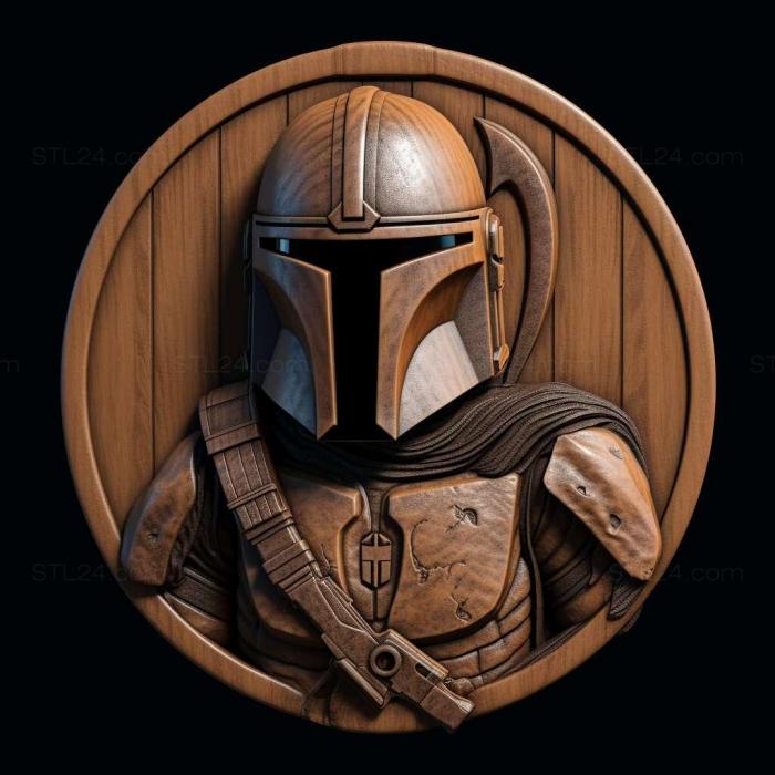 st mandalorian 3d model 3