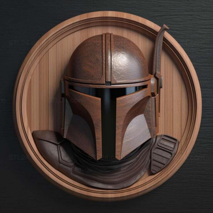 Games (mandalorian 3d model 2, GAMES_25926) 3D models for cnc