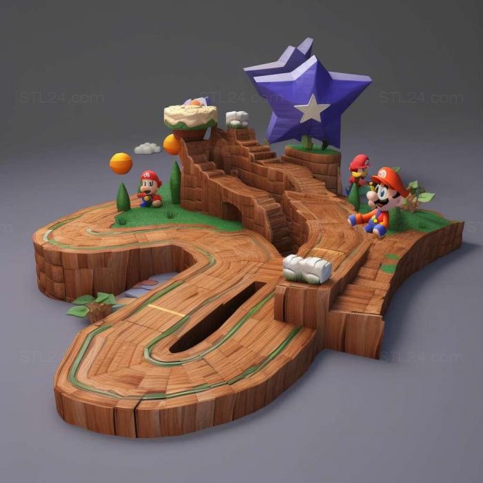Games (Super Mario 64 Star Road Multiplayer 3, GAMES_26183) 3D models for cnc
