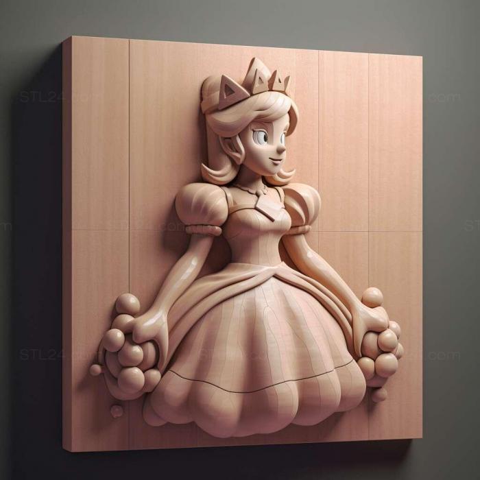 Games (st Princess Peach from Super Mario 3, GAMES_26243) 3D models for cnc