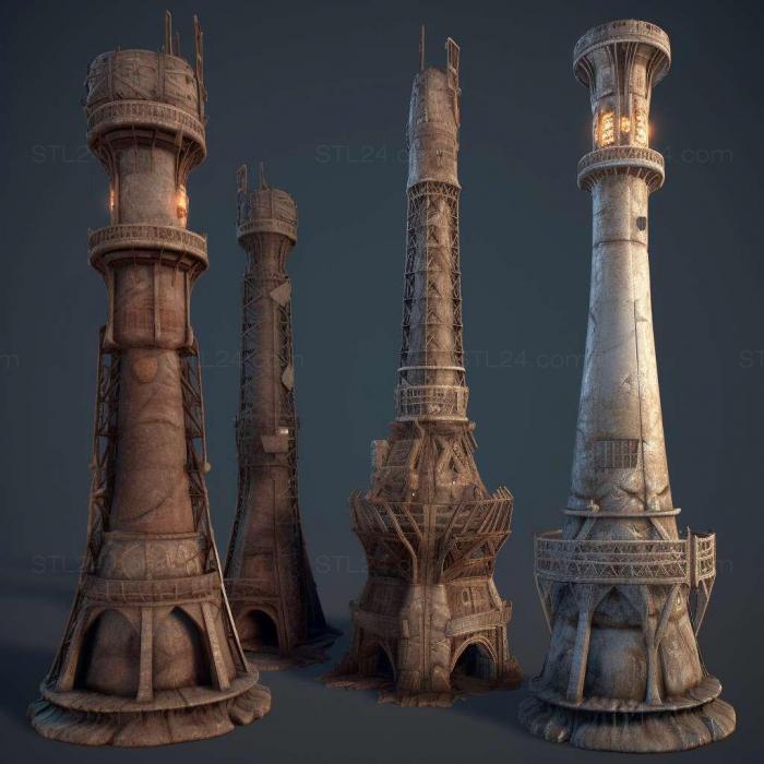 Games (Metro Last Light Tower Pack 2, GAMES_26738) 3D models for cnc