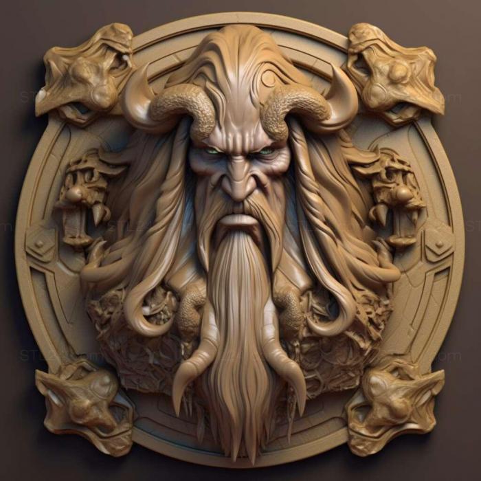 Игры (Warcraft III Царство хаоса 2, GAMES_26814) 3D модель для ЧПУ станка