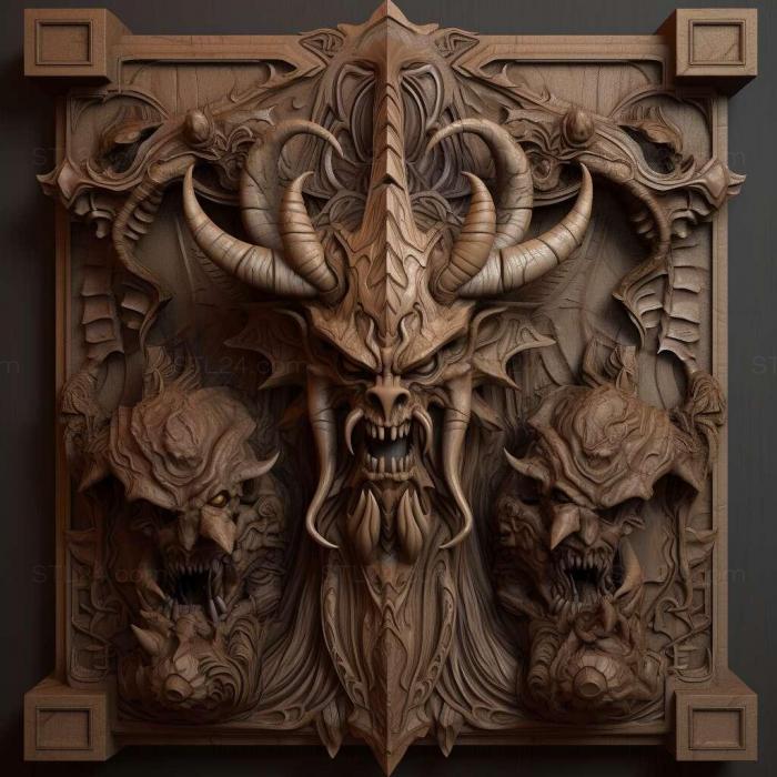 Игры (Warcraft III Царство хаоса 3, GAMES_26815) 3D модель для ЧПУ станка