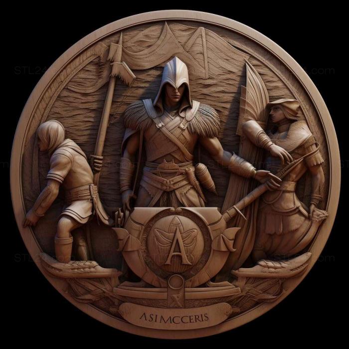 Игры (Assassins Creed Американская коллекция 2, GAMES_26938) 3D модель для ЧПУ станка