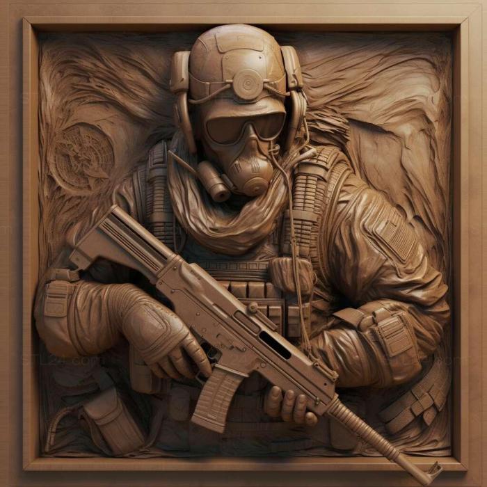 Игры (Том Клэнси Горикон Будущий солдат 2, GAMES_2710) 3D модель для ЧПУ станка