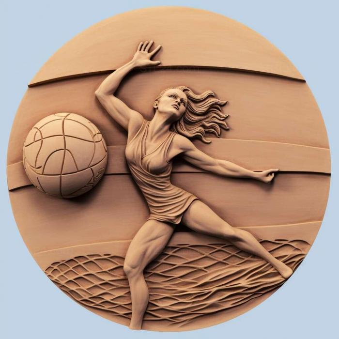 Игры (Волейбол Несвязанный Профессиональный Пляжный волейбол 3, GAMES_27123) 3D модель для ЧПУ станка