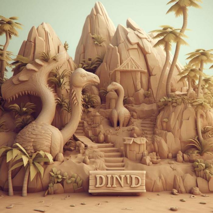 Игры (Остров Динозавров Делюкс 3, GAMES_27515) 3D модель для ЧПУ станка