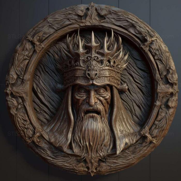 Игры (Dark Souls II Корона Старого Железного короля 1, GAMES_28485) 3D модель для ЧПУ станка
