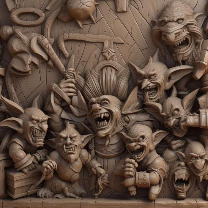 Games (Hearthstone Goblins vs Gnomes 3, GAMES_29015) 3D models for cnc