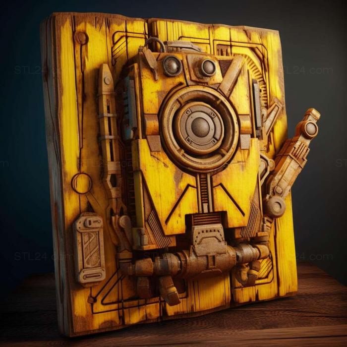 Игры (Borderlands Claptraps Новая Революция роботов 2, GAMES_29430) 3D модель для ЧПУ станка