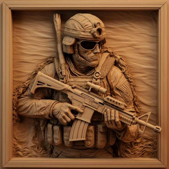 Games (Tom Clancys GhoRecon Advanced Warfighter 4, GAMES_29496) 3D models for cnc