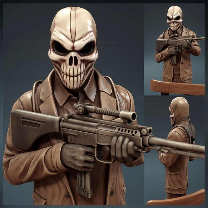 Games (PayDay 2 Gage Sniper Pack 1, GAMES_31537) 3D models for cnc