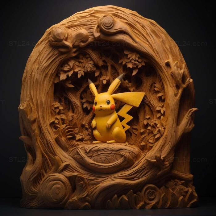 Games (st Hoenn Alone Parting with Pikachufrom Pokemon 2, GAMES_31646) 3D models for cnc