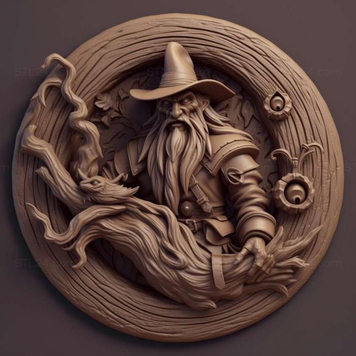 Games (Hearthstone The Witchwood 3, GAMES_32959) 3D models for cnc