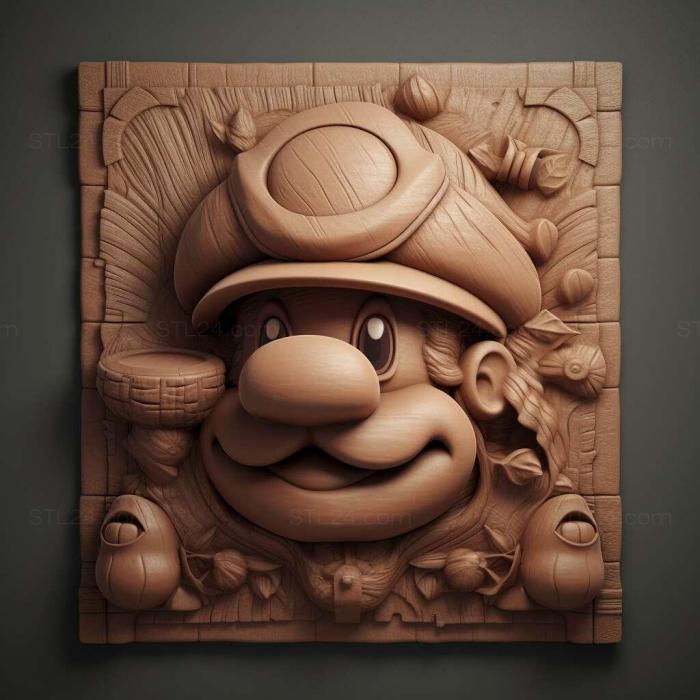 Games (New Super Mario BrosU Deluxe 4, GAMES_32984) 3D models for cnc