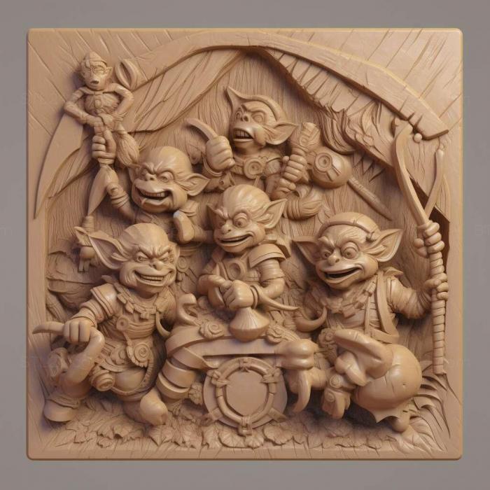 Games (Hearthstone Goblins vsGnomes 1, GAMES_3501) 3D models for cnc