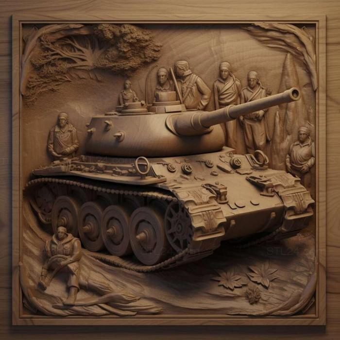 Игры (Генералы World of Tanks 1, GAMES_35769) 3D модель для ЧПУ станка
